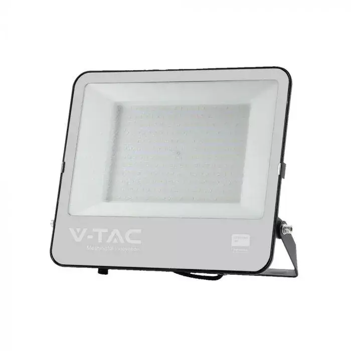 Akció V-TAC 200W LED reflektor 115° 6500K fekete házas, szürke matt üveggel , 1 m hosszú vezetékkel (Samsung Chip) -23444