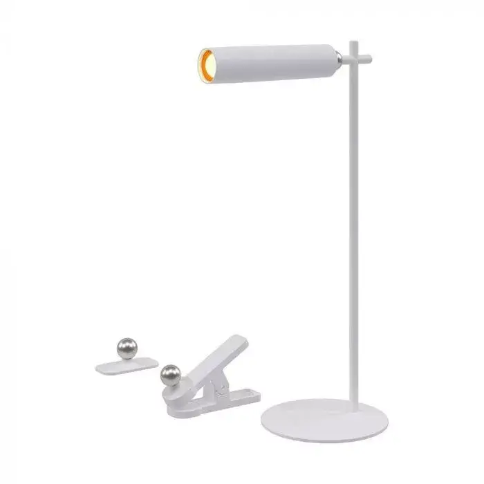 V-TAC LED Mágneses Csíptetős asztali lámpa 3W, Fehér 4000K - 23041 Különleges ajánlat