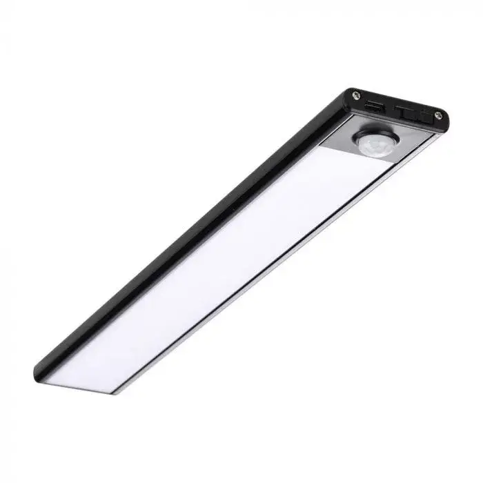 V-TAC LED Bútorvilágító mozgásérzékelővel 30cm Fekete 4000K - 2959 Csak ma