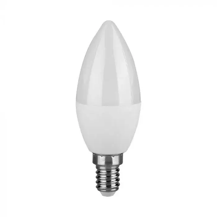 V-TAC LED izzóE14 C37 6.5W 180° 6500K gyertya - 211131 Népszerű