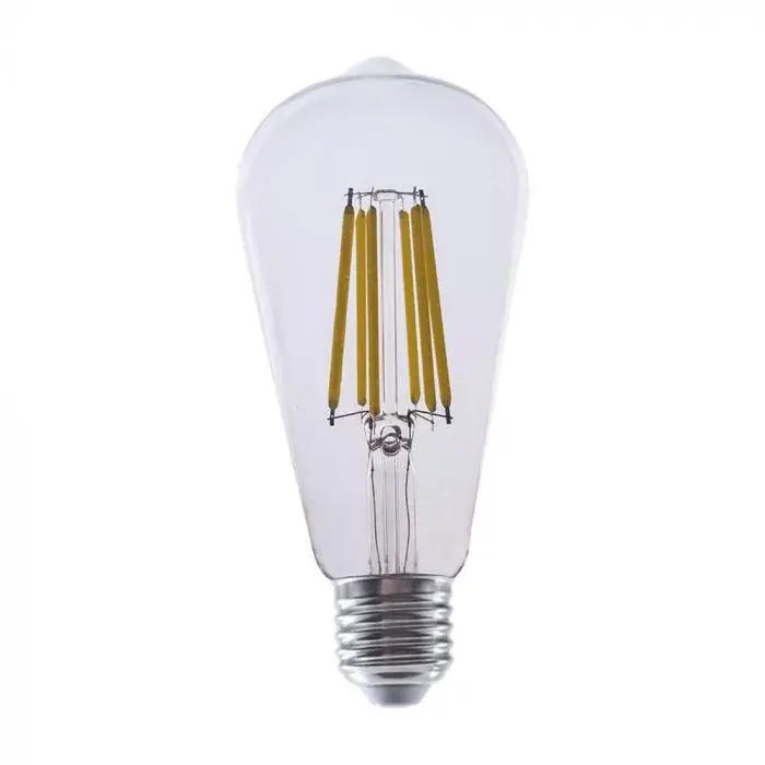 V-TAC Átlátszó LED izzó filament COG E27 210Lm/W ST64 4W 3000K - 2996 Árengedmény