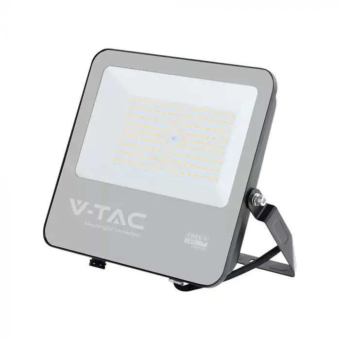 Csak ma V-TAC 100W LED reflektor 115° 6500K 135LM/W fekete házas (CREE Chip) 1M hosszú vezetékkel - 232196