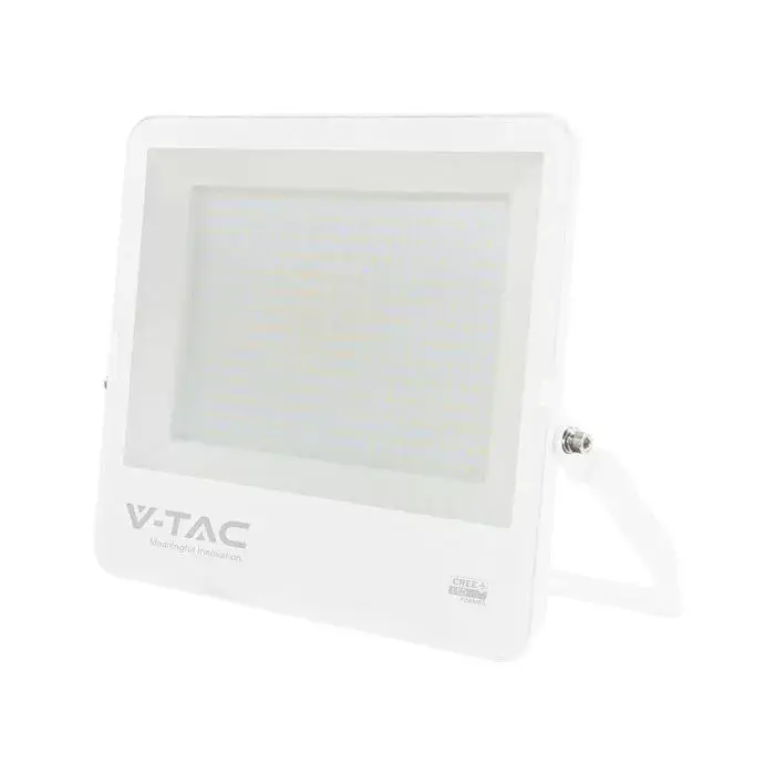 Népszerű V-TAC 300W LED reflektor 115° 6500K 135LM/W fehér házas (CREE Chip) 1M hosszú vezetékkel - 242156