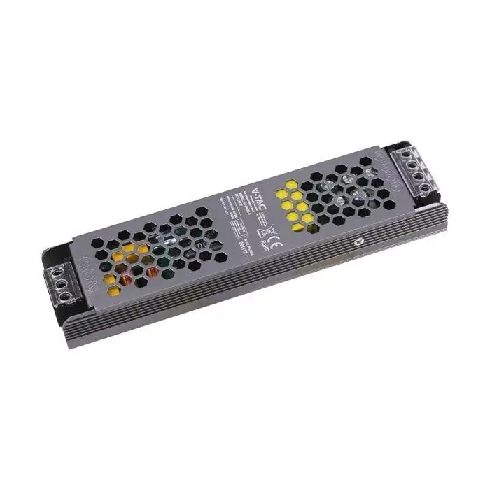 Szezonális akció V-TAC LED Fémházas szerelhető SLIM tápegység 120W 10A 12V IP20 - 24257
