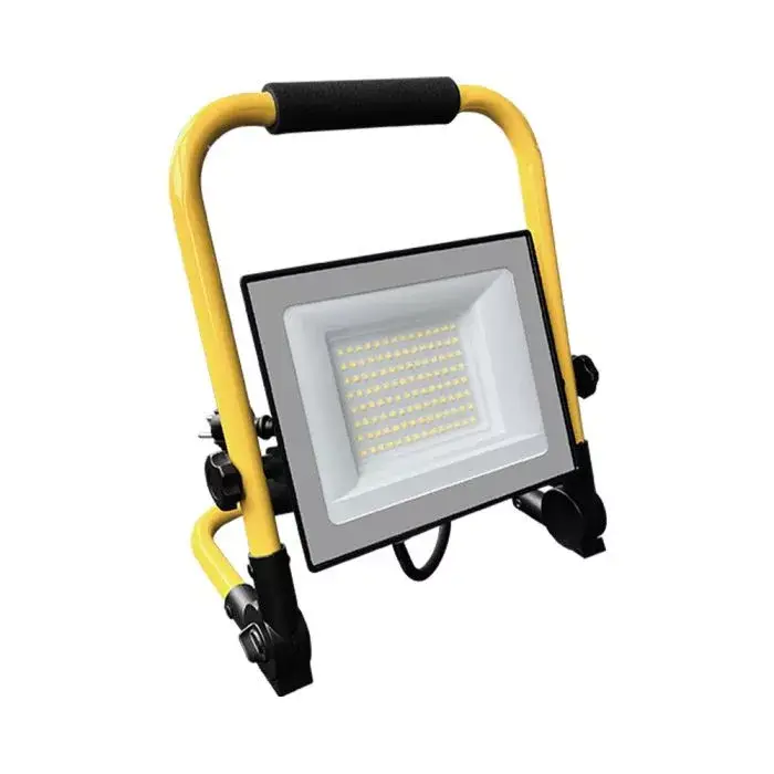 Alacsony ár V-TAC LED hordozható reflektor álvánnyal 50W 115° 4000K fekete házas (CREE Chip) 3m vezetékkel - 242186
