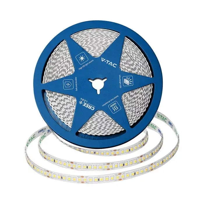 Nézd meg most V-TAC LED szalag 8mm széles SMD2835 168LED/M 12W/M 24V IP20 3000K (CREE Chip) - 2125966