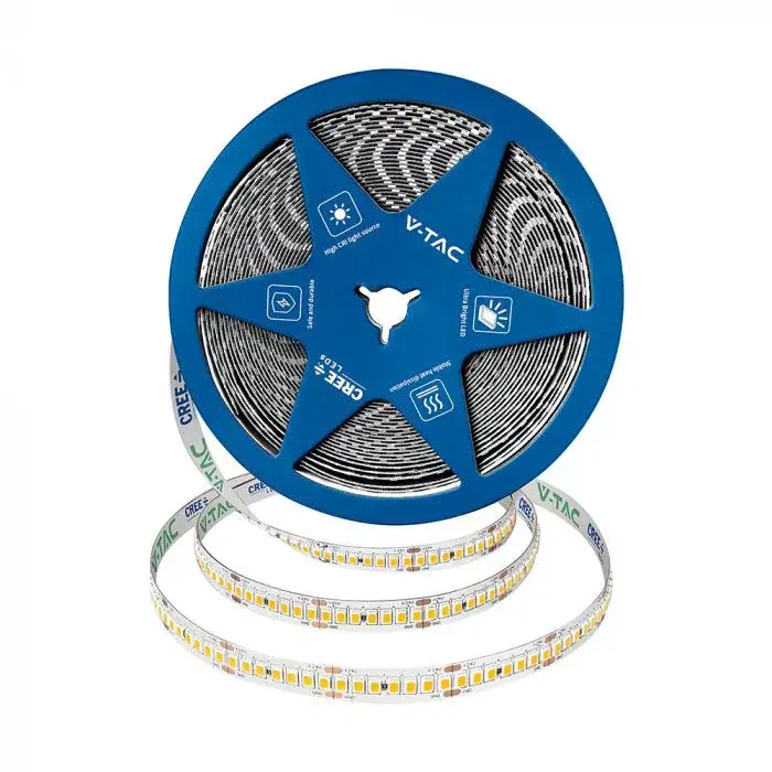 V-TAC LED szalag 10mm széles SMD2835 238LED/M 18W/M 24V IP20 3000K (CREE Chip) - 2125996 Olcsóbb
