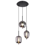 Végkiárusítás Globo BLACKY függeszték fekete fém E14 IP20 - 15345-3