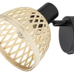 Biztonságos fizetés Rabalux RATTAN spotlámpa E14 fém matt fekete rattan natúr - 3133