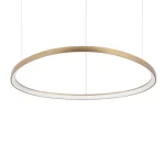 Újdonság IdealLux GEMINI SP D105 OTTONE függeszték fém, műanyag, sárgaréz, LED, 3000K, 80W, 10000lm - 307701