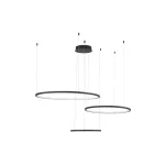 Szuper akció NovaLuce PURPLE függeszték fém, fekete, LED, 3000K, 80W, 8715lm - NL-9210312