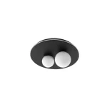 Végkiárusítás NovaLuce VELNA mennyezet lámpa fém, üveg, fekete, fehér, LED, 3000K, 40W, 1600lm - NL-9061430