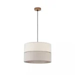 Utolsó esély TK Lighting ECO függeszték fa, szövet, bézs, E27 - TK-5772