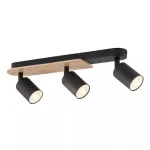 Biztonságos vásárlás TK Lighting COVER WOOD szpot lámpa fém, fa, fekete, GU10 - TK-4675