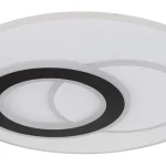 Biztonságos vásárlás Globo JACQUES mennyezet lámpa fém, akril, fehér, fekete, LED, 2700K-6500K, 60W, 4100lm - 485250-60SH