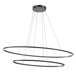 Újdonság Redo LEO függeszték fém, műanyag, fekete, fehér, LED, 3000K-4000K, 108W, 6974lm - 01-3343
