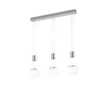 Vedd meg online Trio MADISON függeszték fém, üveg, nikkel, fehér, LED, 3000K, 3x8W, 2700lm - 342010307