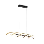 Trio SEQUENCE függeszték fém, fekete, sárgaréz, LED, 2300K-3000K-4000K, 45W, 5600lm - 341810208 Expressz szállítás