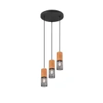 Trio TOSH függeszték fém, fa, fekete, barna, E27 - 304330332 Csak ma
