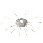 Trio BULLET mennyezet lámpa fém, üveg, nikkel, fehér, LED, 3000K, 21x1.5W, 3570lm - 641412107 Rendeld meg most