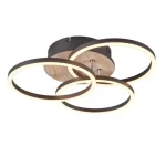 Trio CIRCLE mennyezet lámpa fém, fekete, barna, LED, 2700K-6000K, 27W, 3200lm - R62823135 Szezonális akció