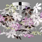 Trio FLOWER mennyezet lámpa fém, akrill, króm, többszínű, E14 - R60014017 Kihagyhatatlan ajánlat
