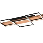 Utolsó esély Trio HARPER mennyezet lámpa fém, fa, fekete, barna, LED, 3000K, 30W, 4000lm - 622910332