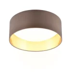 Újdonság Trio LOCARNO mennyezet lámpa műanyag, szövet, fehér, barna, LED, 3000K, 12W, 1160lm - R64191141