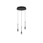 Újdonság Azzardo DALMA függeszték fém, akrill, fekete, áttetsző, LED, 3000K, 12W, 960lm - 6009