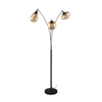 Trio LUMINA állólámpa fém, üveg, fekete, borostyán, E14 - 417000313 Akció