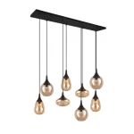 Árengedmény Trio LUMINA függeszték fém, üveg, fekete, borostyán, E14 - 317000813
