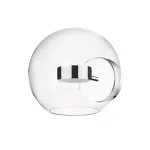 Akció Zuma Enceladus fali lámpa fém,üveg,króm,áttetsző,LED,3000K,5W,500Lm - ZU-W0428-01D-F4AC