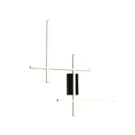 Zuma Edge fali lámpa fém,akrill,fekete,arany,LED,3000K-4000K-6000K,32W,1350Lm - ZU-22009W4-BK-GD Ne maradj le