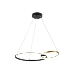 Alacsony ár Zuma Rando függeszték fém,fekete.arany,LED,3000K-4000K-6000K,36W,2000Lm - ZU-20002P-GD