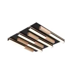 Végkiárusítás Zuma Eliot mennyezet lámpa fa,fém,akrill,fekete,barna,fehér,LED,3000K,26W,3000Lm - ZU-MX4980-6S-3BMT