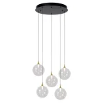 Biztonságos vásárlás Lucide GISELA függeszték fém,üveg,fekete,áttetsző,LED,2700K,19W,1640Lm - 13494/18/60