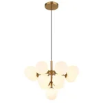Árengedmény Globo GRAPPY függeszték fém, üveg, arany, fehér, G9 - 56143-13G
