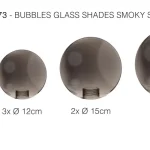 Azzardo BUBBLES búra, üveg, füstszín - 5873 Csak ma