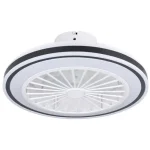 Akció Eglo ALMERIA ventilátor műanyag, fehér, fekete, LED, 25,5W, 2700K-6500K, 3300 Lm - 35182