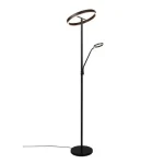 Trio WILLIS állólámpa, fém, fekete, LED, 44.5W, 4600lm+550lm, 2700K+3200K+4000K - Trio-449510232 Biztonságos vásárlás