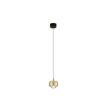 Újdonság NovaLuce CONGA függeszték fém, akrill, fekete, arany, LED, 13W, 3000K, 922 Lm - NL-9002073