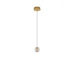 Azonnali szállítás NovaLuce LICIO függeszték fém, üveg, arany, áttetsző, LED,4W, 3000K, 166 Lm - NL-9186958