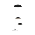 Biztonságos fizetés NovaLuce MORFI függeszték fém, akrill, fekete, arany, LED Triac, 14W, 3000K, 480 Lm - NL-9416950