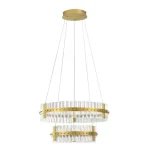 Szuper akció NovaLuce KEZO függeszték fém, üveg, arany, átettsző, LED, 67W, 3500K, 5709 Lm - NL-9019735