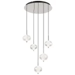 Alacsony ár Globo AIDA függeszték fém, akril, króm, áttetsző, LED, 33W, 2704lm, 3000K-4500K-6500K - 16042-5HC