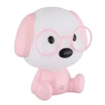 Akciós ár Globo PUPPY asztali gyerek lámpa műanyag, pink, fehér, LED, 1W, 3000K, 32 Lm - 21761P