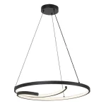 Azonnal elérhető Rabalux NILOO függeszték fém, műanyag, fekete, áttetsző, LED, 40W, 3000K, 2080Lm - 72367