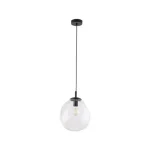 TK Lighting SOL függeszték fém, üveg, fekete, áttetsző, E27 - TK-10082 Prémium