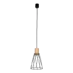 TK Lighting MODESTO függeszték fém, fa, fekete, barna, GU10 - TK-10155 Kihagyhatatlan ajánlat