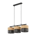 TK Lighting NICOL függeszték fém, fa, fekete, barna, E27 - TK-4801 Olcsó